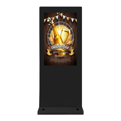 Outdoor Smart Digital Signage Kiosk Touch Screen Floor Stand Split Screen Lcd TV 49 Inch Advertising Advertising Closet Display